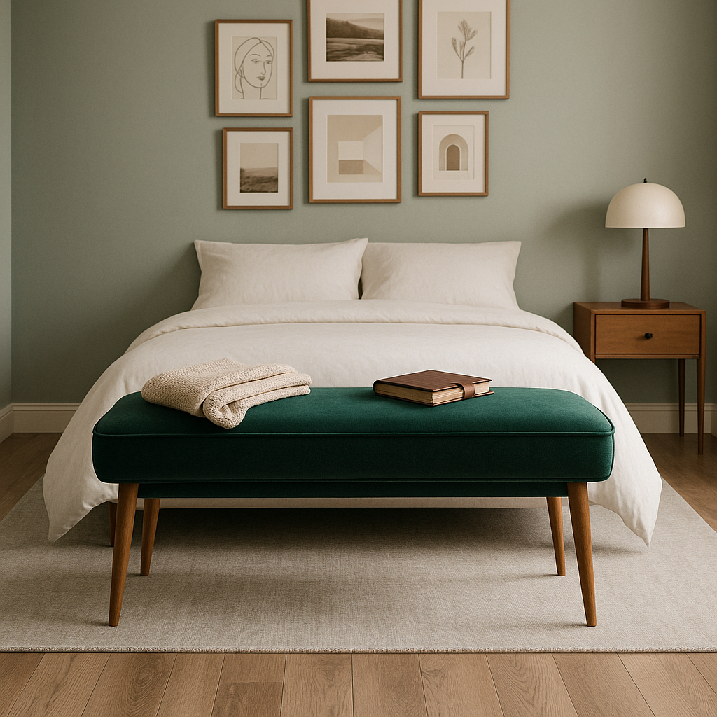 Cleo Mid-Century Bench