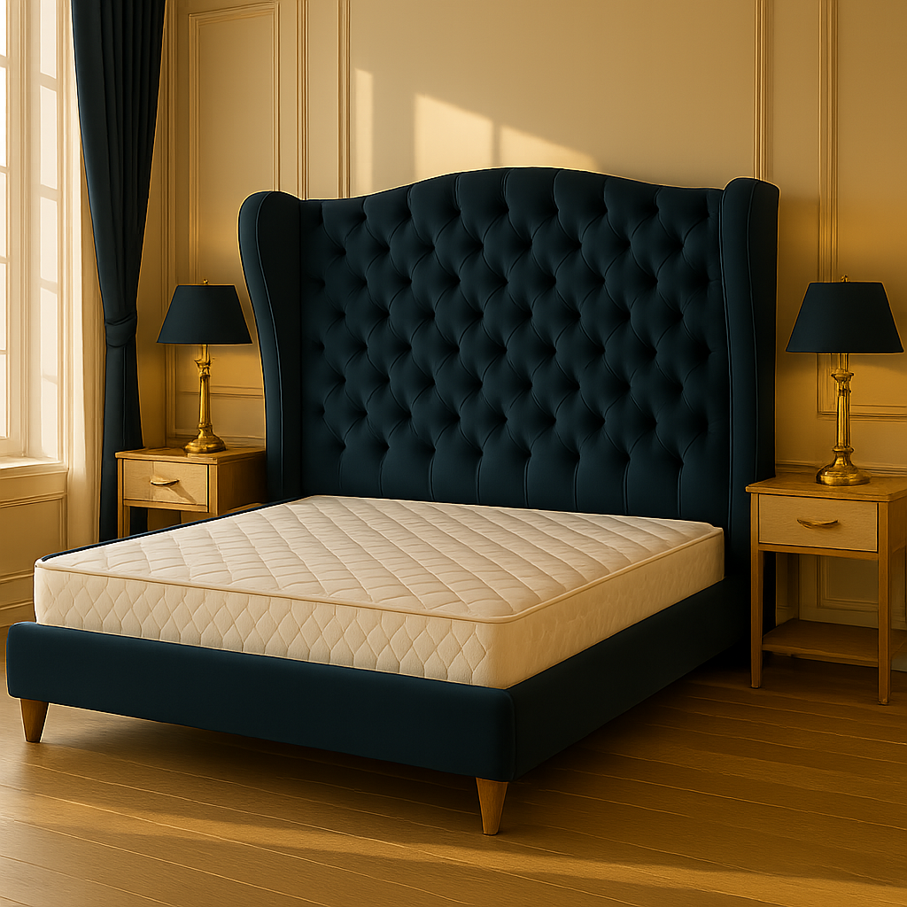 Harper Tufted Wingback Bed