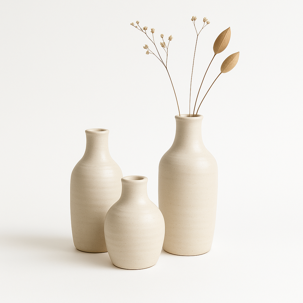 Cleo Ceramic Vase Trio