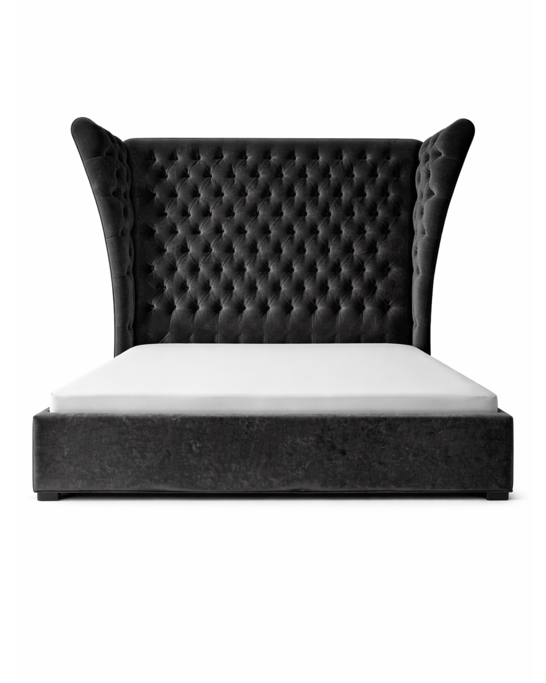 Harper Tufted Wingback Bed