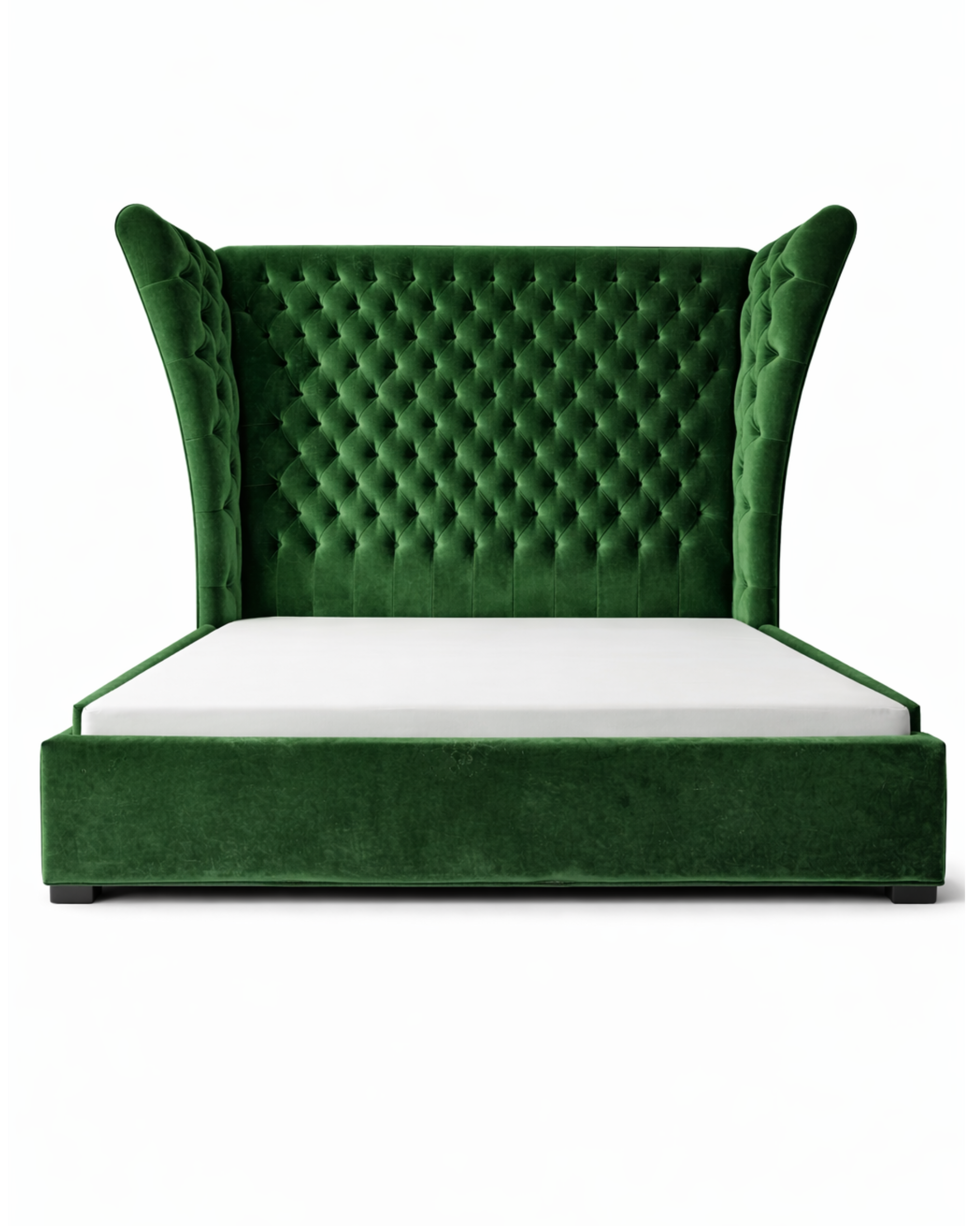 Harper Tufted Wingback Bed